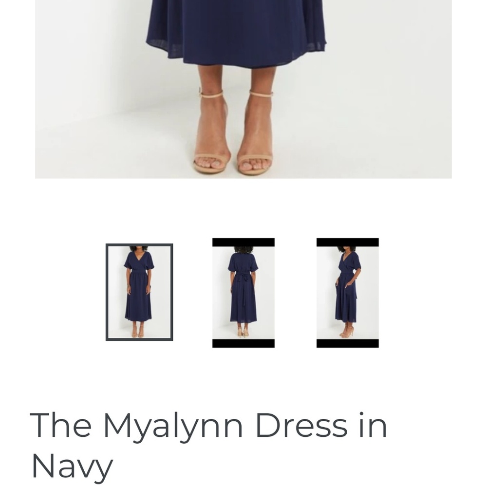 Navy Blue Wrap Dress